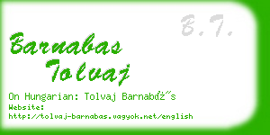 barnabas tolvaj business card